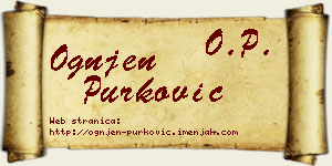 Ognjen Purković vizit kartica